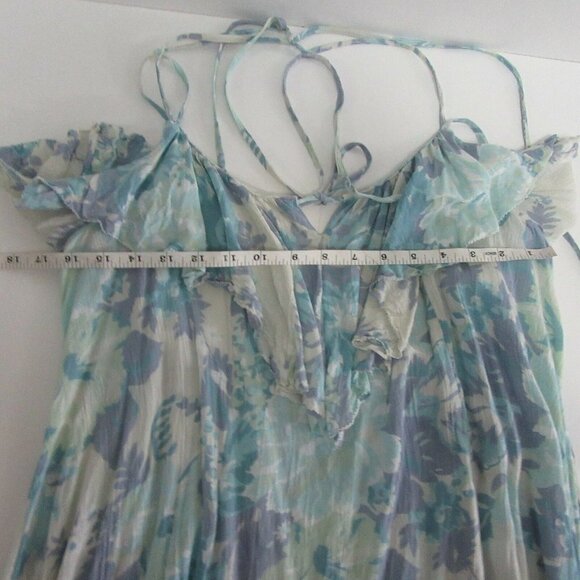 Kimchi Blue Floral Ruffle Blue Tunic Dress - Picture 8 of 9